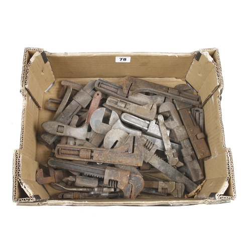 78 - Quantity of adjustable wrenches G