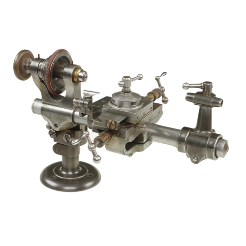 795 - A fine quality watch maker's lathe by LORCH SCHMIDT with numerous attachments as illustrated G++