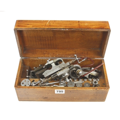 795 - A fine quality watch maker's lathe by LORCH SCHMIDT with numerous attachments as illustrated G++