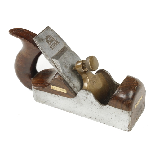 799 - A PRESTON No 1372 d/t steel parallel smoother with rosewood infill and handle and orig Preston 2 1/4... 