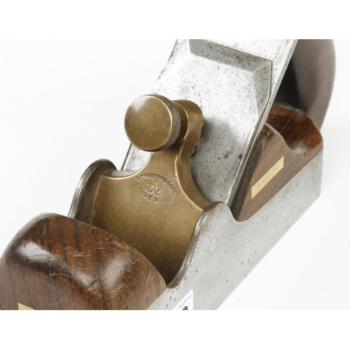 799 - A PRESTON No 1372 d/t steel parallel smoother with rosewood infill and handle and orig Preston 2 1/4... 