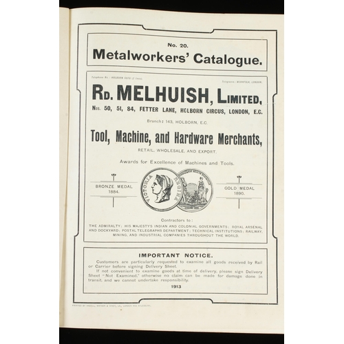 819 - Rd. Melhuish; Ill Cat No 20 Tools and Machines for Workers in Metals with prices 560pp plus revised ... 