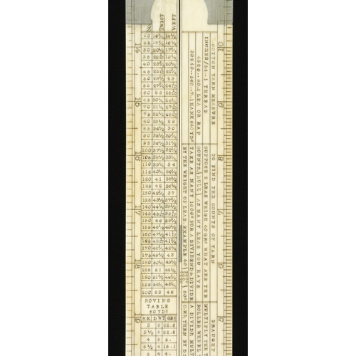 897 - A rare, unusually wide section, 2' two fold ivory slide rule with German silver fittings by JOHN RAB... 