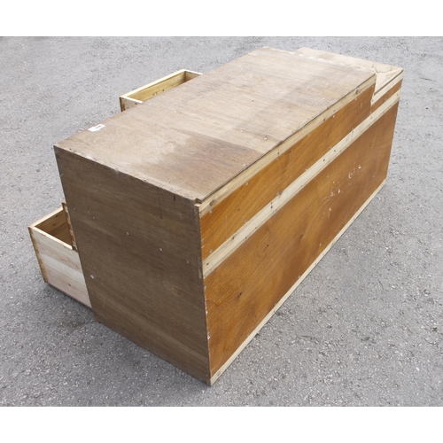 369A - A homemade ply storage unit with 11 pine drawers 57