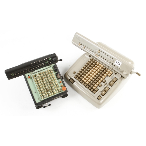 110 - A LAGOMARSINO No 8713 calculator c1950 and a MONROE No LA5-160 calculator c1940 (only one power cabl... 