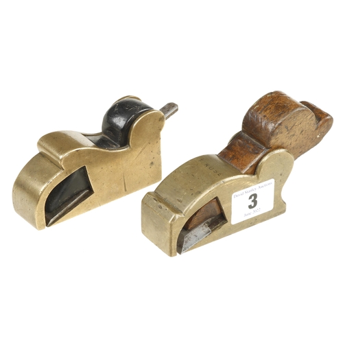 3 - Two brass bullnose planes 1
