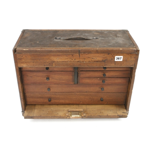 367 - An engineer's 7 drawer tool chest with sliding top, some wear G