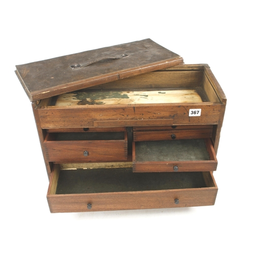 367 - An engineer's 7 drawer tool chest with sliding top, some wear G