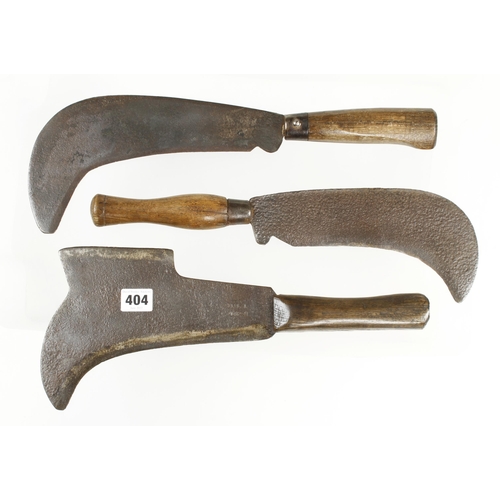 404 - A double edge billhook and two single edge G