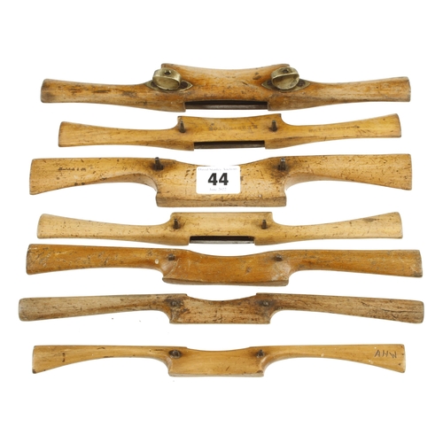 44 - Seven beech or boxwood spokeshaves G