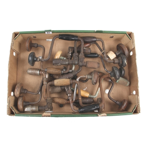 81 - Five ratchet braces and 6 others for restoration G-