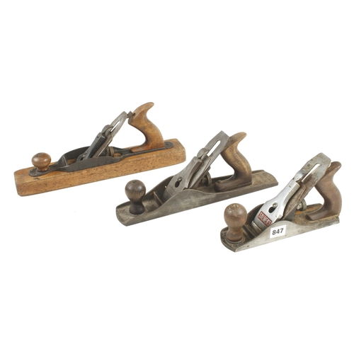 847 - A RECORD 05 a SALMEN No 4 and a STANLEY No 26 wood bottom plane G