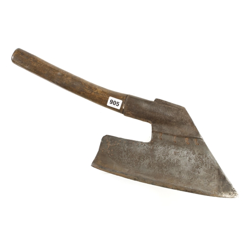 905 - An early Austrian R/H side axe with I.G.S. touch mark and other decoration with 13