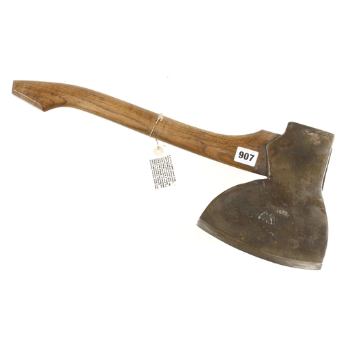 907 - A coachmaker's R/H side axe by KILLICK with 7