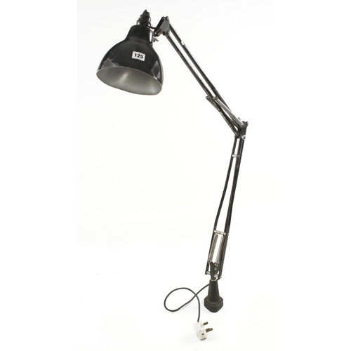 125 - A black enameled angle poise lamp requires re wiring G