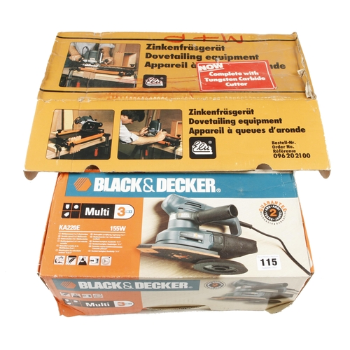 115 - A B & D multi sander 240v and an ELU d/t jig G+ Pat tested