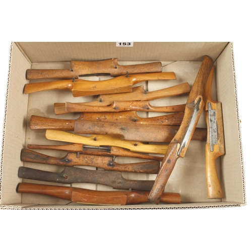 153 - 22 mainly boxwood spokeshaves G