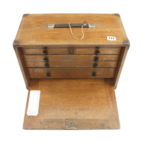 177 - An engineer's 7 drawer lockable tool chest by MOORE & WRIGHT G+