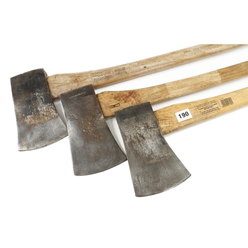 190 - Three felling axes G