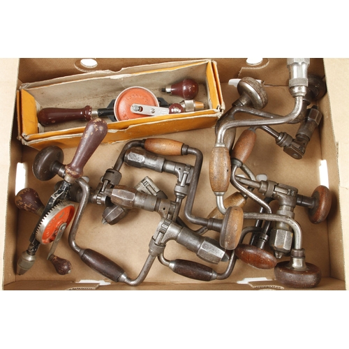 284 - Eight ratchet braces and two hand drills G