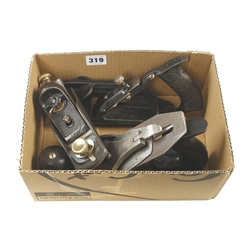 319 - STANLEY Nos 4 1/2, 78 and an adjustable mouth block plane G