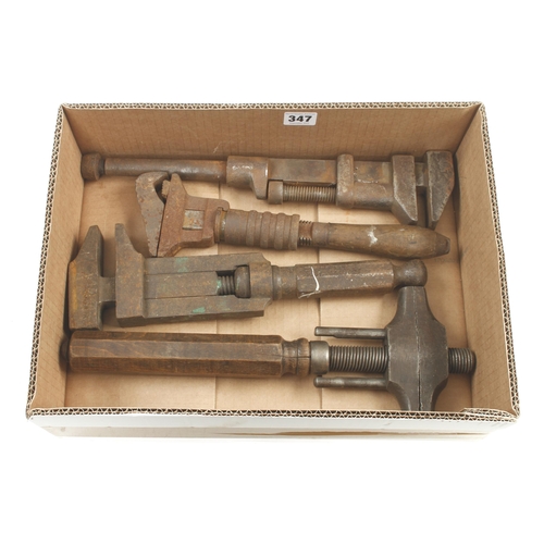 347 - Four large adjustable wrenches G