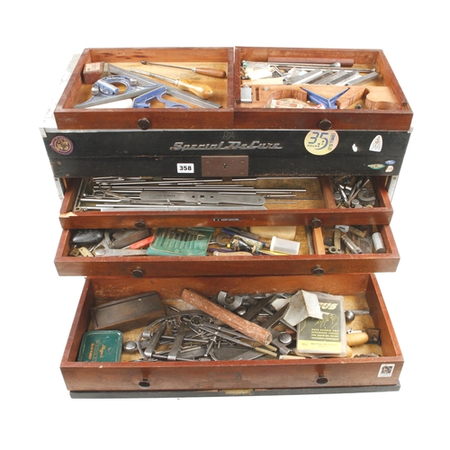 358 - A patternmaker's 5 drawer tool chest 27