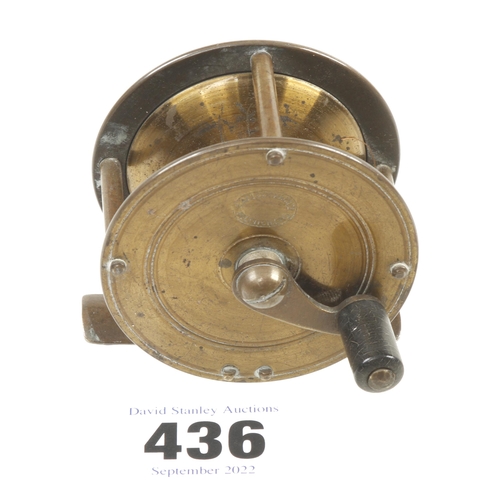 436 - A brass fly fishing reel by ALLCOCK, Redditch G++