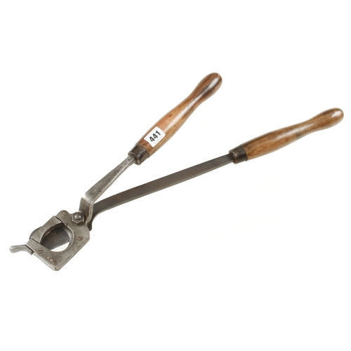 441 - An unusual pair of plumbers lead cutting shears for 1 1/2