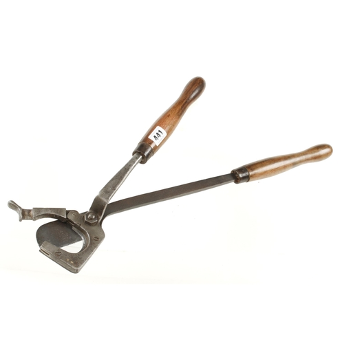 441 - An unusual pair of plumbers lead cutting shears for 1 1/2