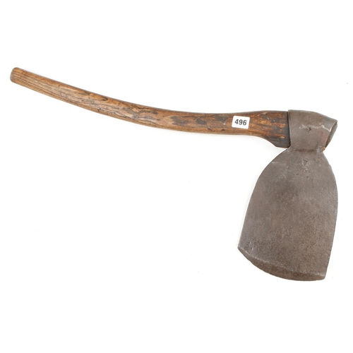 496 - An 18c ring eyed mast axe with 6