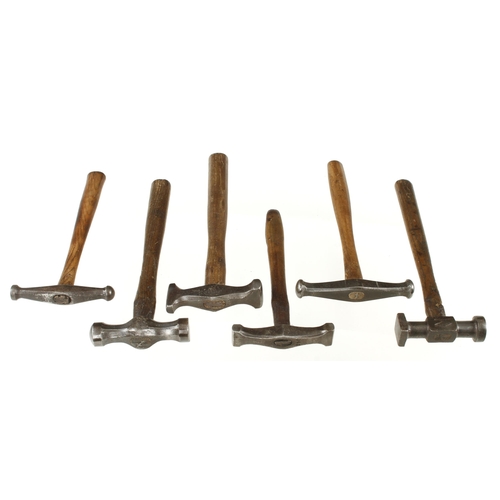 511 - Six coppersmith's hammers G