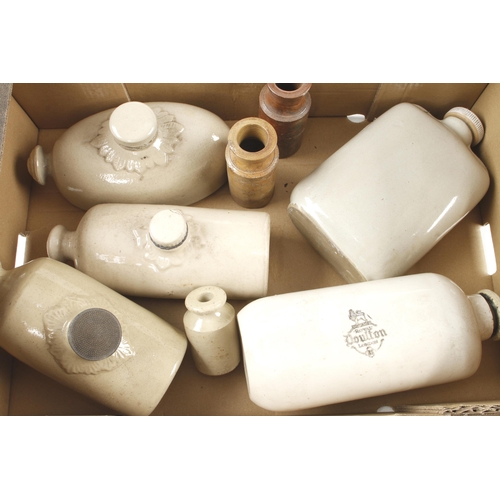 521 - Five stoneware hot water bottles G+