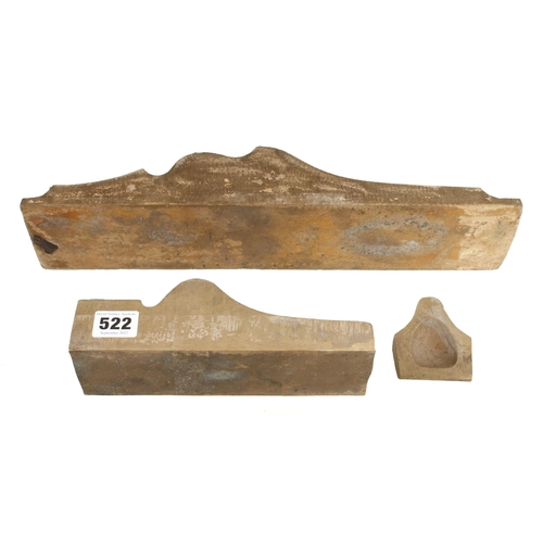 522 - Two brass plane castings for parallel smoother and a panel plane G+