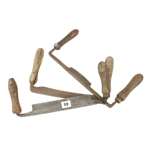 59 - Three drawknives for restoration G-