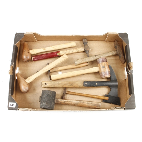 631 - Nine hammers and mallets G+