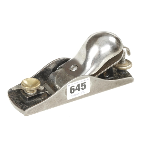 645 - A little used STANLEY No 18 knuckle joint block plane G++