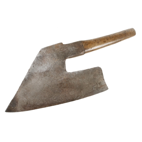 728 - An early Austrian R/H side axe with I.G.S, touch mark and and other decoration with 13