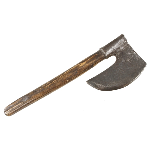 729 - A small early goosewing  R/H side axe with 9