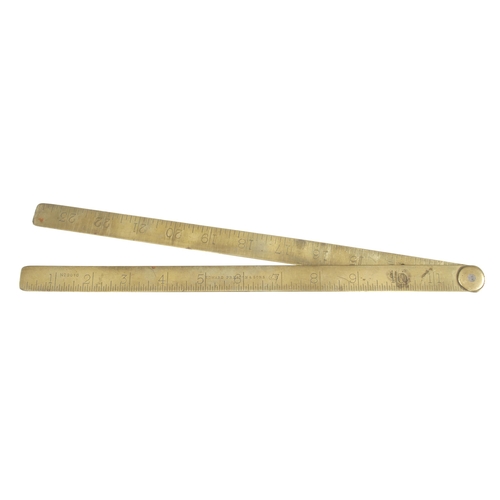 799 - A PRESTON No 2010 2' two fold brass rule G+