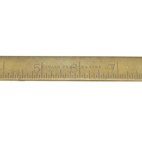 799 - A PRESTON No 2010 2' two fold brass rule G+