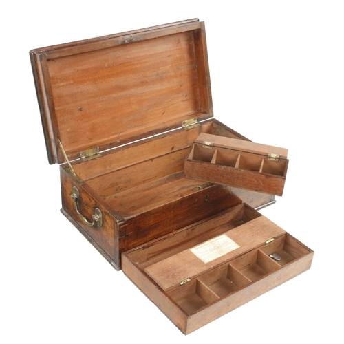 922 - A very rare and fine quality lockable mahogany tool box by HOLTZAPFFEL & DEYERLEIN 14