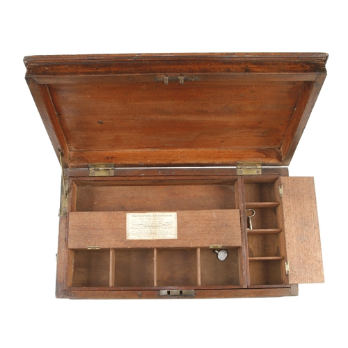 922 - A very rare and fine quality lockable mahogany tool box by HOLTZAPFFEL & DEYERLEIN 14