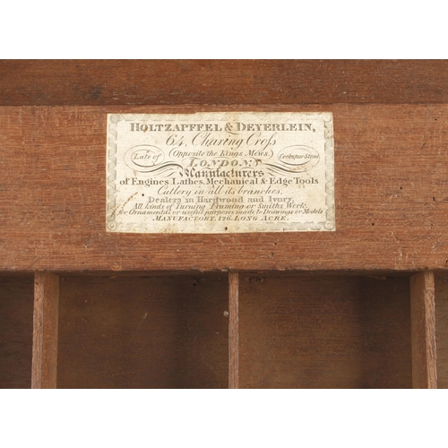 922 - A very rare and fine quality lockable mahogany tool box by HOLTZAPFFEL & DEYERLEIN 14