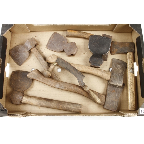 109 - 10 axe heads for restoration G-