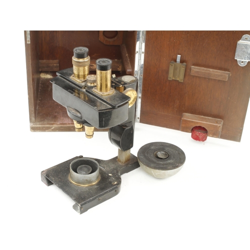 134 - Two microscopes by WATSON and another by SPENCER USA in orig cases, require refurb. G-