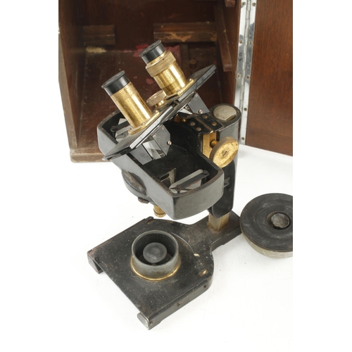 134 - Two microscopes by WATSON and another by SPENCER USA in orig cases, require refurb. G-