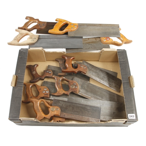 243 - 11 steel back tenon saws G+