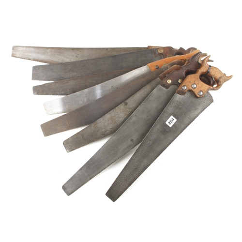 254 - Eight old saws G