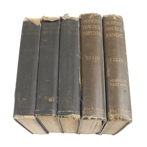 301 - Bryant; The Modern Carpenter & Joiner 3vols and Ellis; Modern Practical Joinery 2vols damage to spin... 